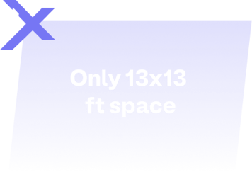 QBIX Measures Only 13x13 ft